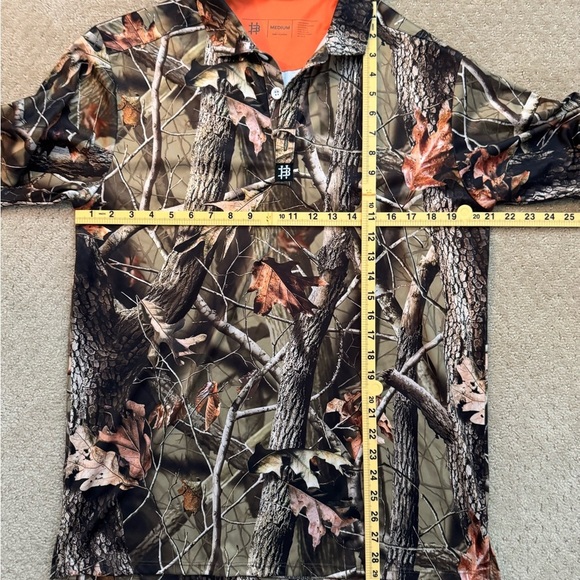 HAZARDS & BOGEYS Men’s Tree Leaves Camo Hawaiian ButtonUp Polyester Shirt-Size M - Picture 8 of 8